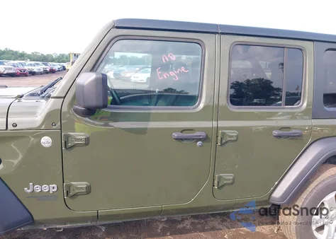 2021 Jeep Wrangler Unlimited Sport S 4X4 из США, поврежденный, VIN 1C4HJXDM9MW577585